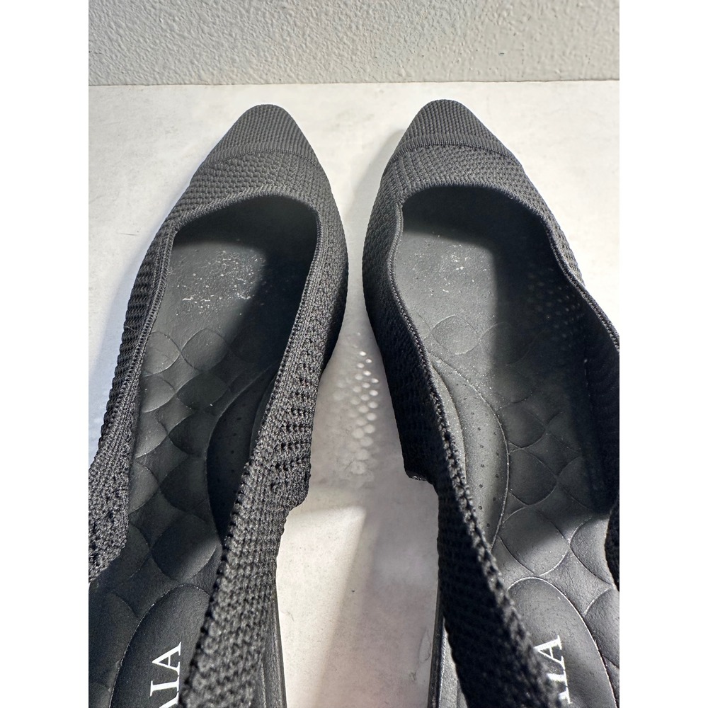 Vivaia Leah Pro Pointed Toe Slingback Sandal Size 41 9.5 Black Knit Arch Support - Picture 8 of 10